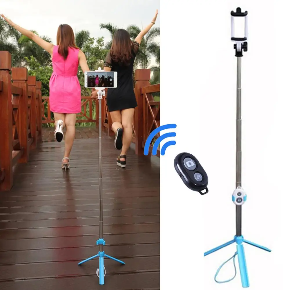 Ручной и штатив 2 в 1 Выдвижная селфи Палка с Bluetooth для iPhone 8 11 7 6 S Plus 5S Android samsung Galaxy S6