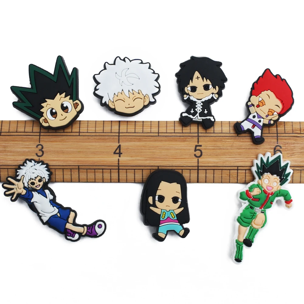 1pcs Japanese Manga Shoe Charms Hot Anime Job hunters PVC Shoe Accessories Decoration Fit Croc Jibz Party Kids Gifts