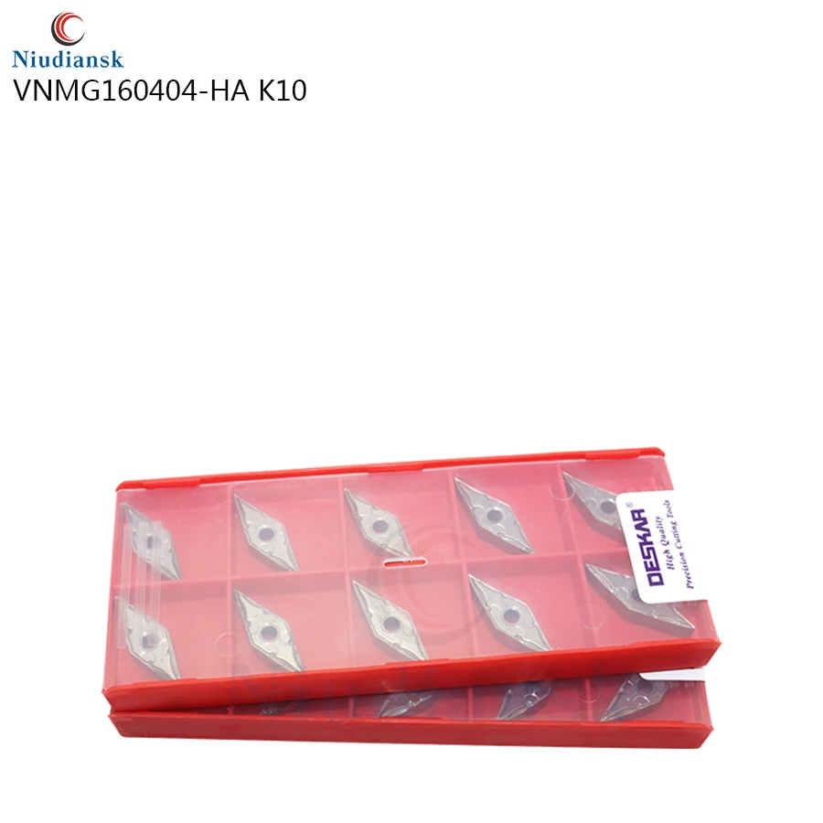 

10PCS DESKAR VNMG160404-HA K10 High Quality Carbide Cutting Insert CNC Lathe Turning Tool， For Machining Aluminum and Copper