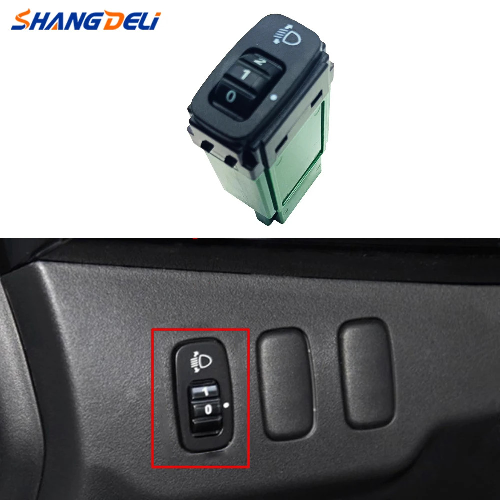 

Headlight Level Adjustment Switch High and Low Leveling Switch Button for Mitsubishi ASX Pajero