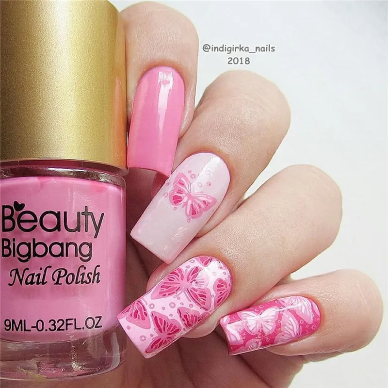 BeautyBigBang набор штамповочных пластин для ногтей 4 шт набор лак для стемпинга вода мрамор дизайн ногтей штамповочная пластина с прозрачная гелиевая матрица