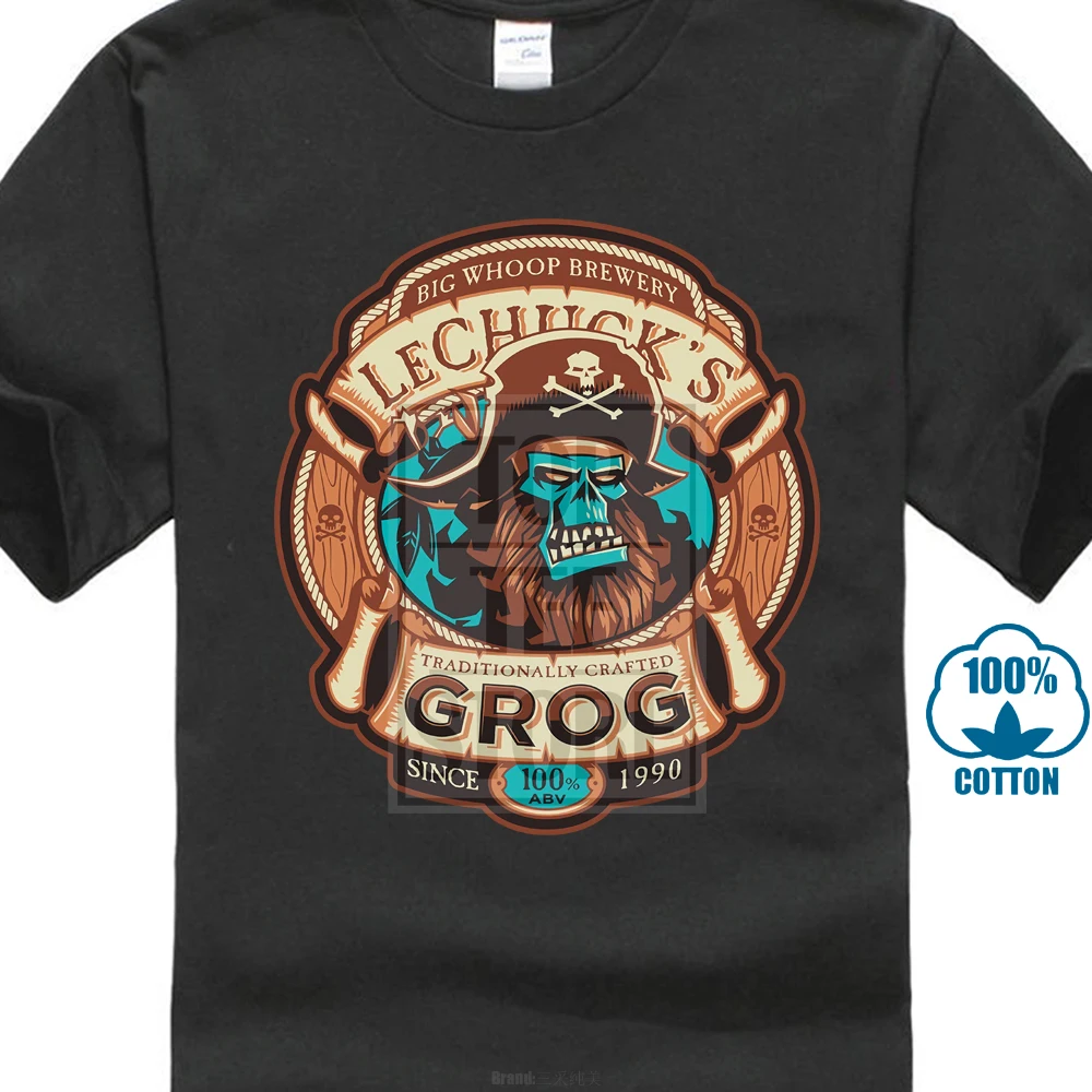 Lechucks Grog футболка обезьяна остров пират| |
