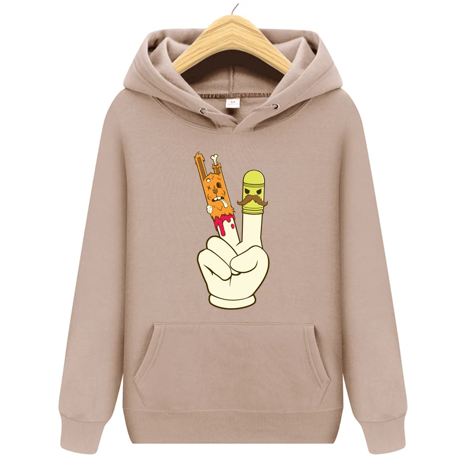 

2021 Spring and Autumn New Men's Hoodie Men's Casual Sweatshirt Victory Hand Printed Hoodie Unisex Casual Long-Sleeved Pullover