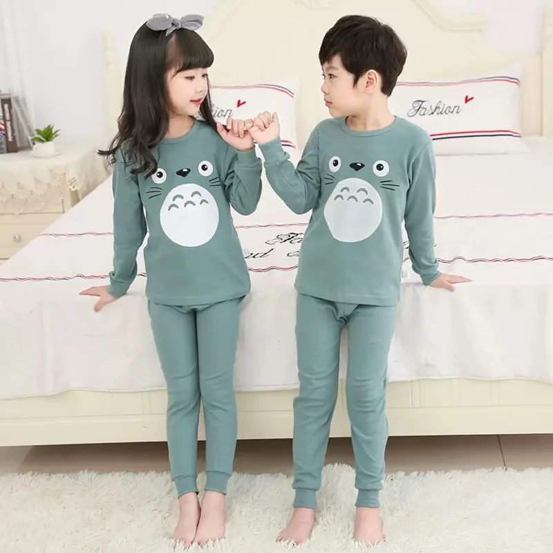 Kids Boys Girls Clothes Baby Pajamas Autumn Long Sleeve Set Cartoon Rabbit Unicorn Children's Sleepwear Winter Pyjamas Kids