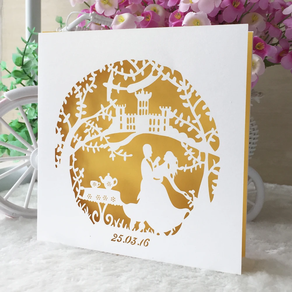 

100pcs / lot Customized Product Invitation Cards Family Dance Party Invitations Card , Grand Events Supplies Invitation Cards