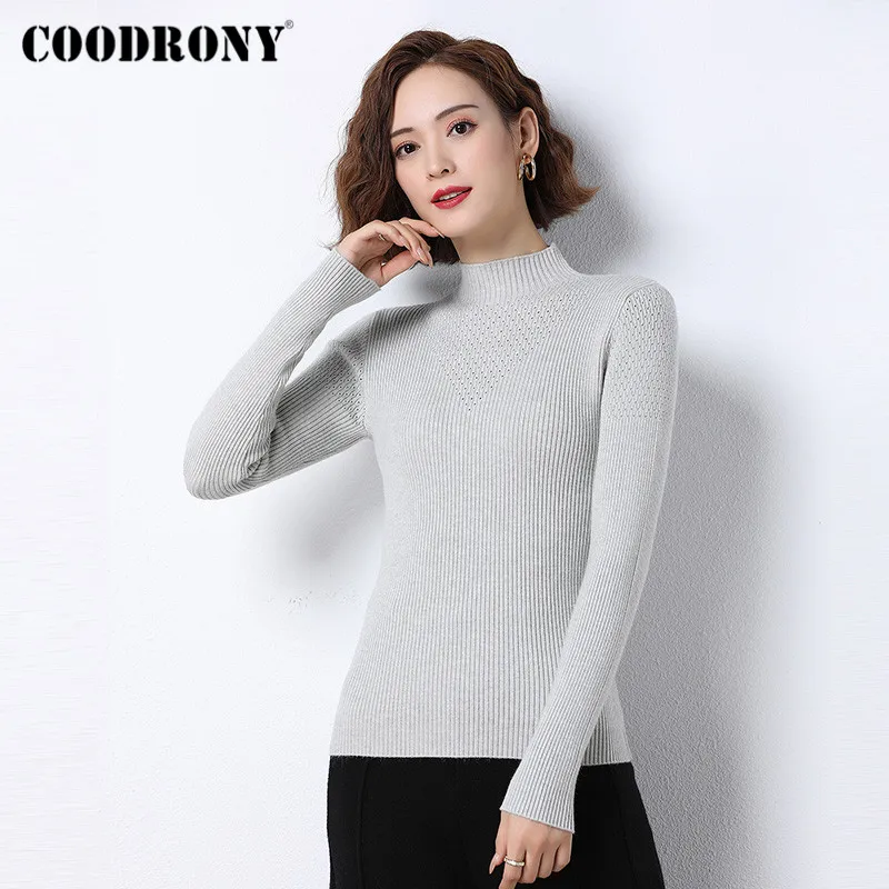 

COODRONY Brand Basic Solid Color Knitwear Female Warm Jumpers 2020 Autumn Winter Casual Soft Slim Sweaters Women W1125