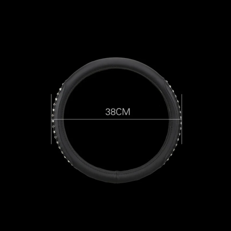 38 см супер классные кожаный чехол рулевого колеса автомобиля обувь на заклепках