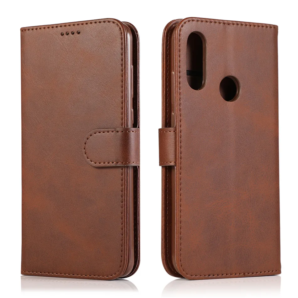 Brown Кожаный чехол для huawei Y5 Y9 Y7 Y6 P Smart фоторамкой флип-бумажник чехол для huawei Y7 Y9 Prime Y5 Y6 - Цвет: Brown