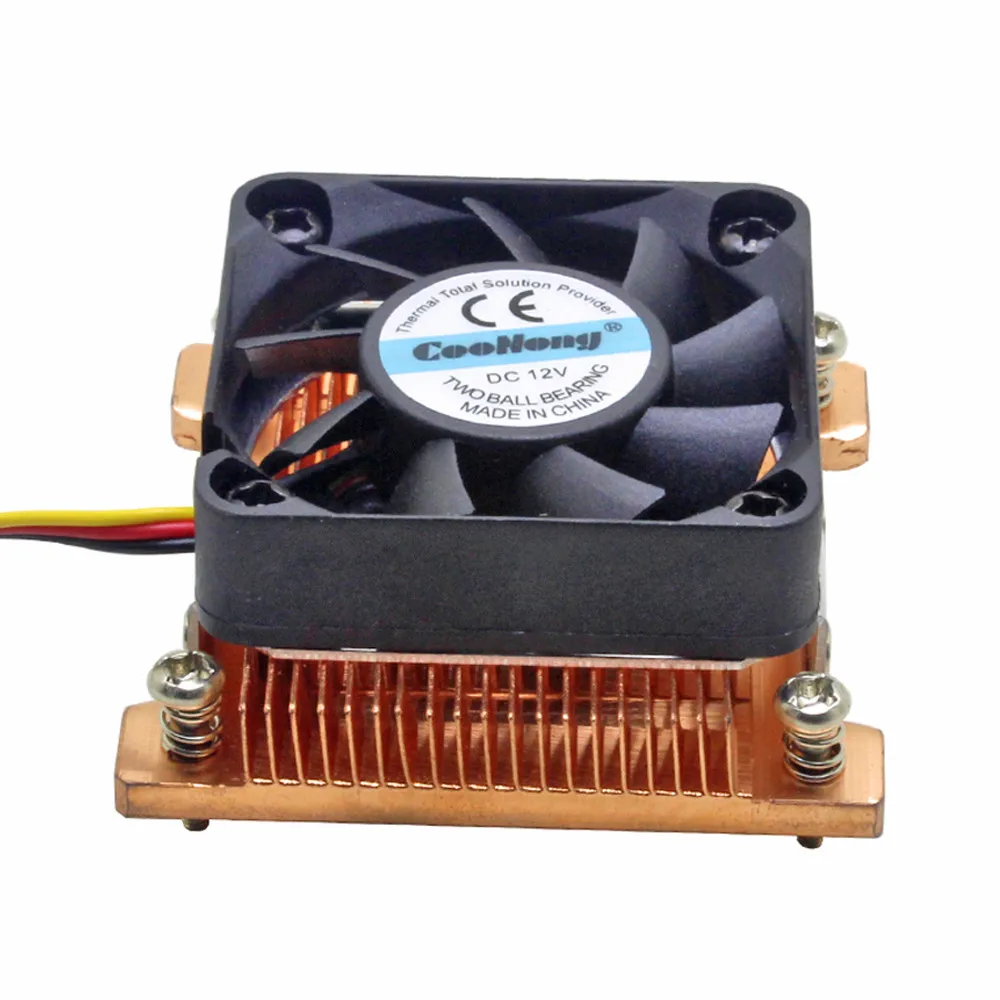 1u Server Cooling Fan Copper Heatsink  For Intel Pentium M Pga 478 Bga 479 Industrial Computer Active Cooling