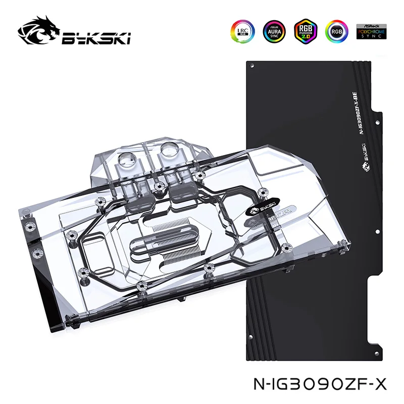 

Bykski кулер для воды для красочного iGame Geforce RTX 3090/3080 10G/24G, с задней пластиной, с полным покрытием водного блока, N-IG3090ZF-X