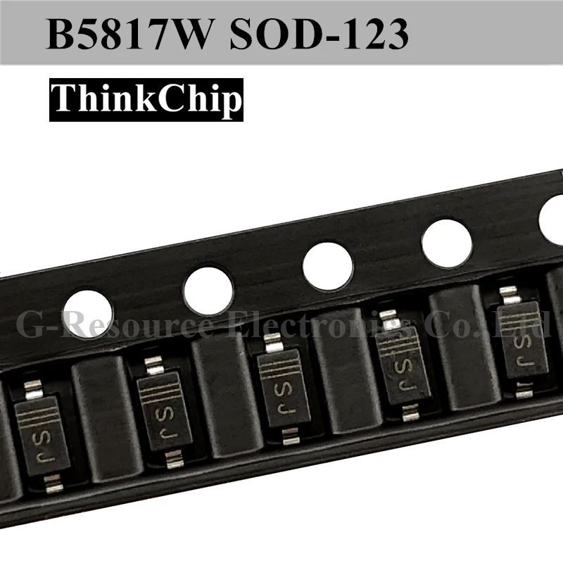 100pcs B5817W SOD 123 1206 SMD Schottky Diode B5817 Marking SJ Exclusive use of uav