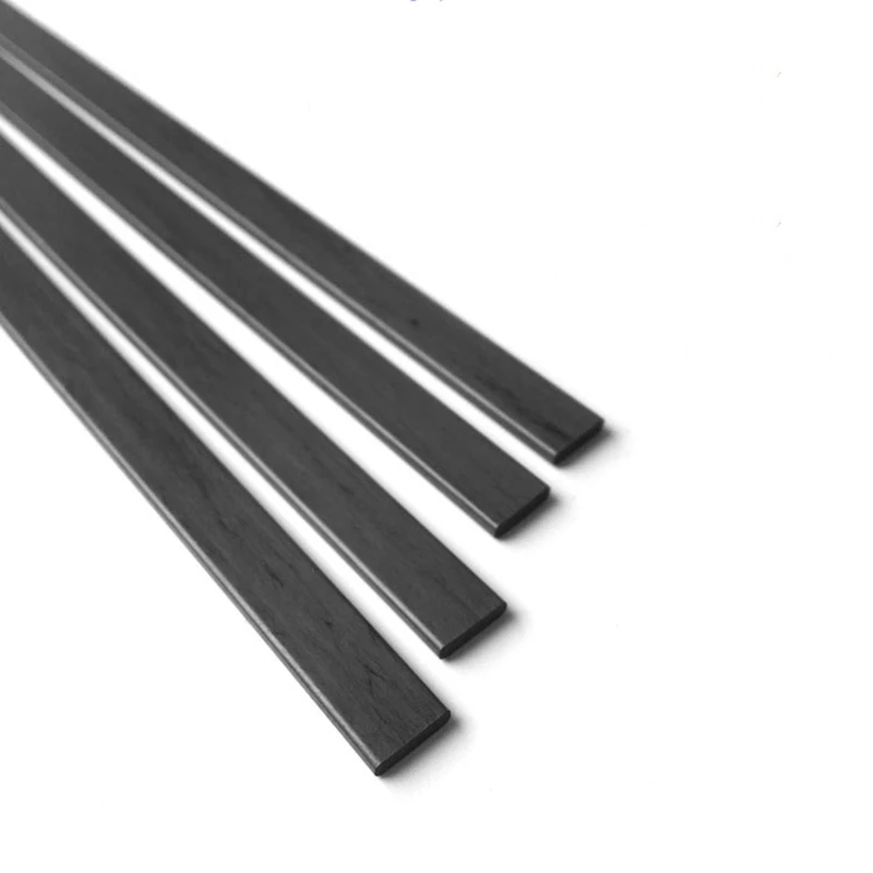 

10pcs carbon fiber sheet 2X12X1000MM carbon fiber flat strip reinforced carbon rod DIY aeromodeling material