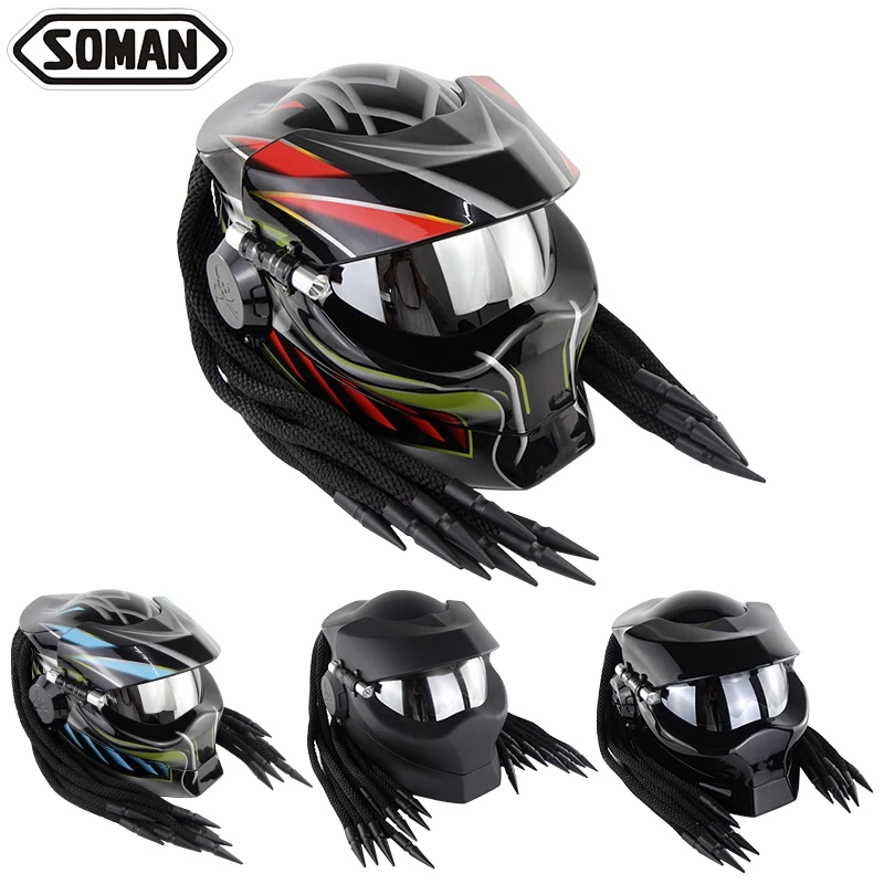Casco moto cross rcycle шлем capacete de cicleta Predator Cascos Casque маска из стеклоткани Verspa Alien Caoacete|Шлемы|