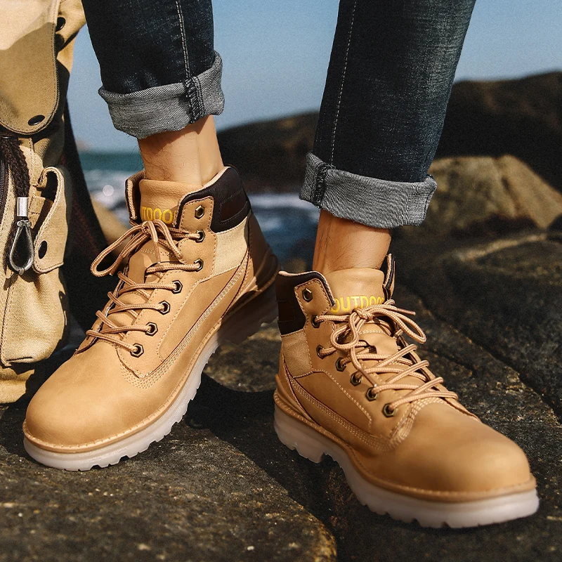 

Мужская обувь; Модные мужские кроссовки; Повседневные спортивные мужские кожаные высокие ботинки на плоской подошве; Повседневные кроссов...