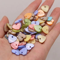 20pcs fashionable heart shaped beads natural shell loose beads for jewelry making diy necklace bracelet earring accessories 12mm