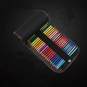 Набор водорастворимых цветных карандашей, профессиональные холщовые ранцы для рисования, для художников, школьников и студентов, 36 шт.