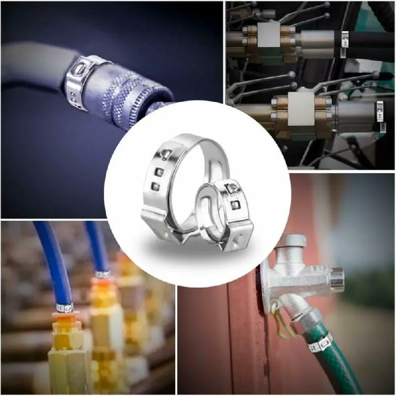 140 шт. 304 хомут для шланга из нержавеющей стали с тройным зажимом регулируемый