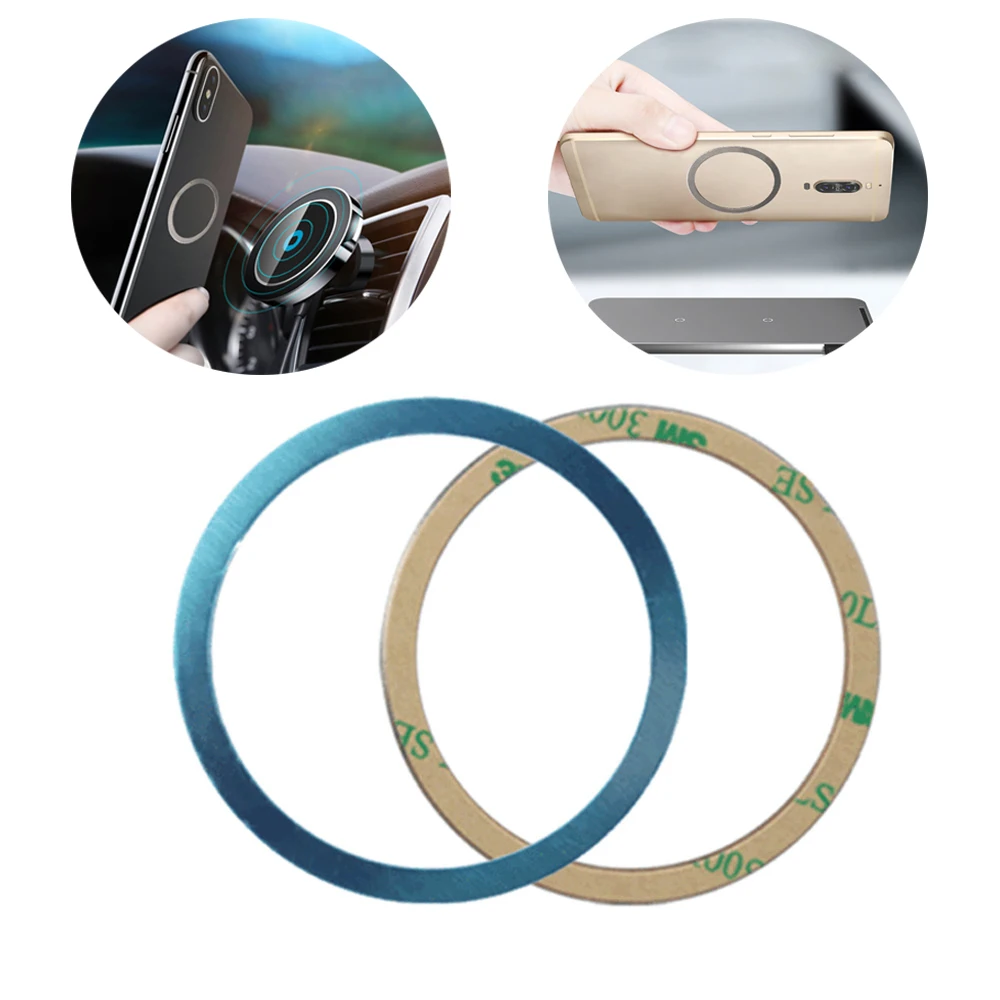 

2Pcs Metal Ring For Magnet Car Phone Holder Universal Iron Sheet Disk Sticker Mount Mobile Phone Magnet Stand For IPhone Holders