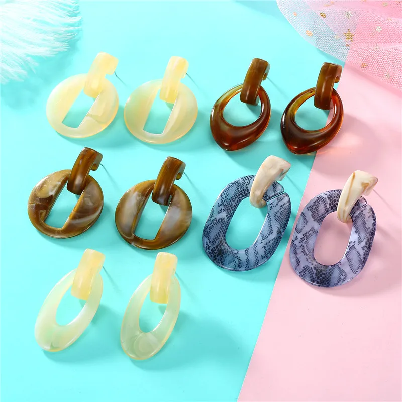 Новые женские акриловые массивные серьги Dayoff для женщин ручной работы в стиле