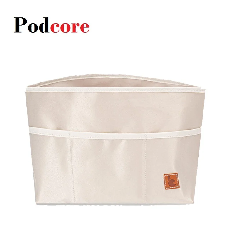 

Satin Inner Bag Organizer Insert Smooth Glossy Fabric Purse Make Up Bags Organisateur De Sac Organizador De Bolsos De Mujer