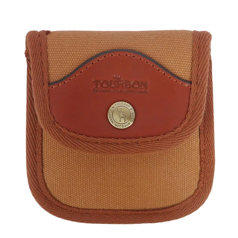 

Tourbon Hunting Gun Accessories Canvas & Leather Tactical Rifle Ammo Cartridges Holder Molle Pouch Wallet Bullets Clip