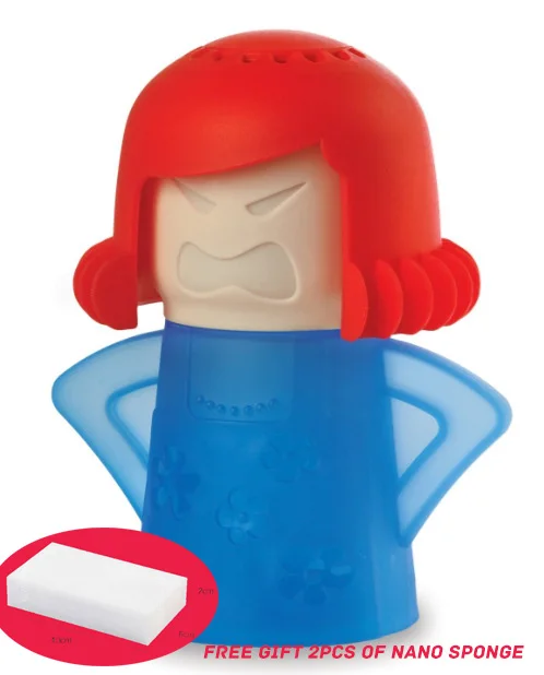 blue Angry Cool Милая мама для микроволновой печи холодильника очиститель морозильной камеры паровой дезодорант легко очищает в минуты кухонные чистящие инструменты - Цвет: blue