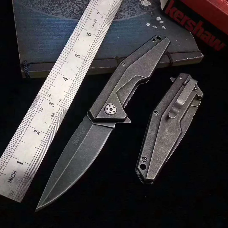 

Складной Карманный Походный охотничий нож kerшоу 1318 8CR13MOV лезвие стальная ручка тактические ножи для выживания Инструменты для повседневног...