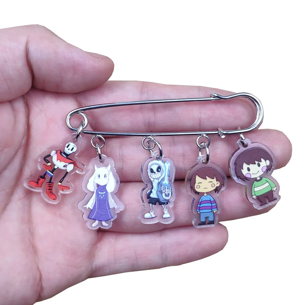 Симпатичная популярная акриловая аниме мультяшная игра Undertale Sans брошь на пальто