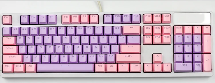 Pink Purple Cherry vlosom тема топ с принтом 104 клавишные колпачки для ключей Набор для механической клавиатуры для игровой механической клавиатуры - Цвет: Pink Purple