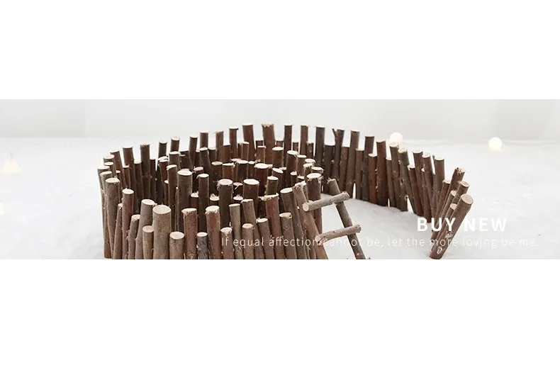 135 см мини деревянный забор пейзаж DIY Рождественская серия дом садовый забор ручной работы миниатюрный пейзаж аксессуары