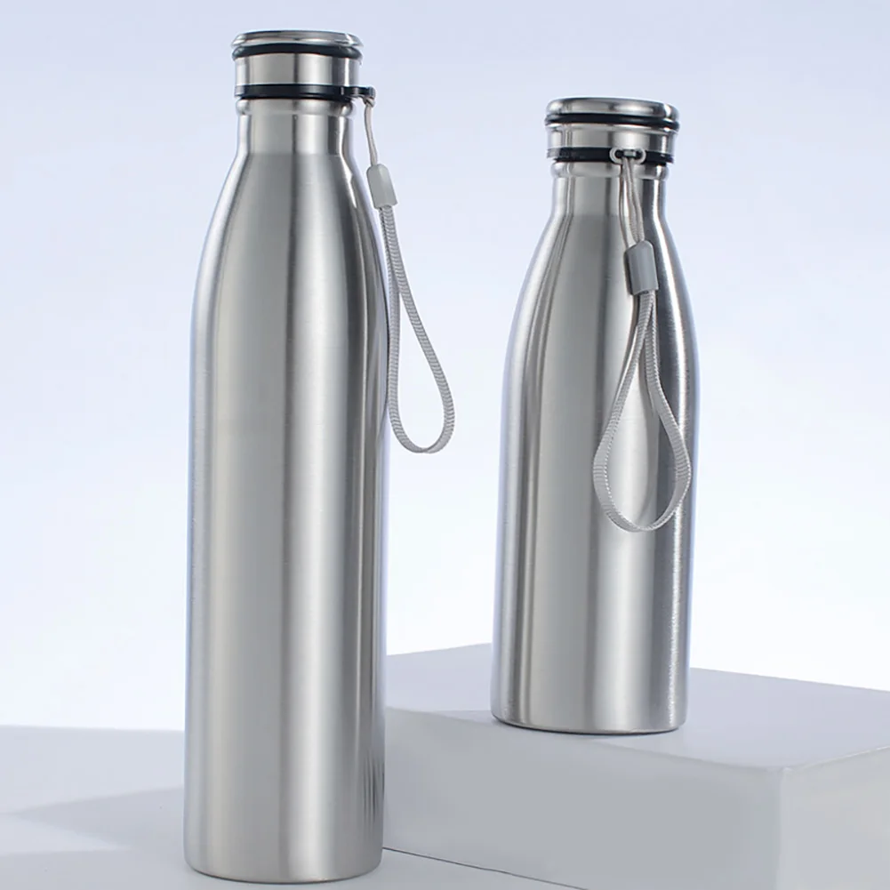 Портативная уличная бутылка для воды 650/1000 мл из нержавеющей стали вместительная