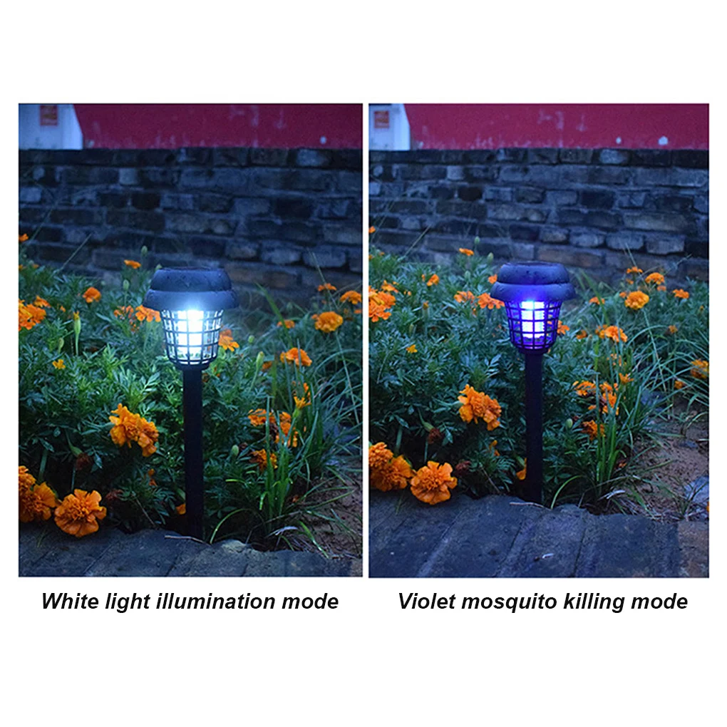 

2Pcs Solar Mosquito Killer Lamp Garden Lawn Light Solar Powered LED Light Garden Mosquito Outdoor Pest Bug Insect Repellents