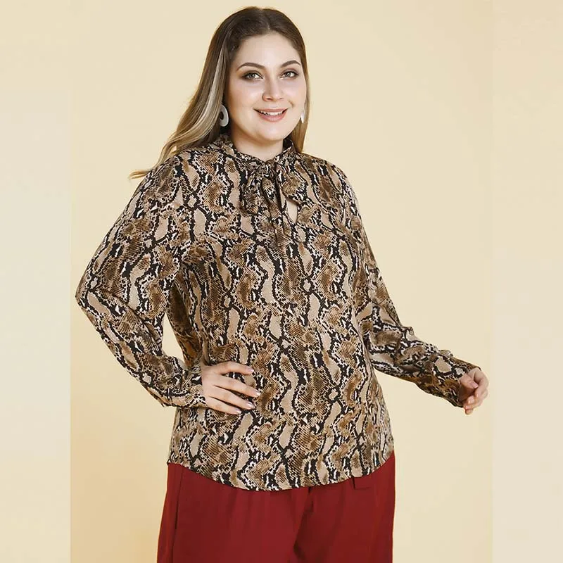 WHZHM осенние вечерние топы с бантом женская рубашка длинным рукавом большого