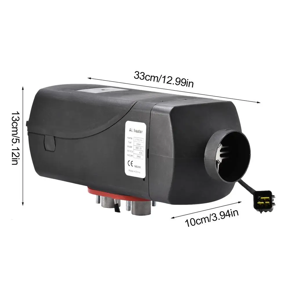 

12/24V 2KW Air Diesel Heater With LCD Switch Silencer Remote Control Car Heater Low Noise Suitable For Car Truck Boat Trailer