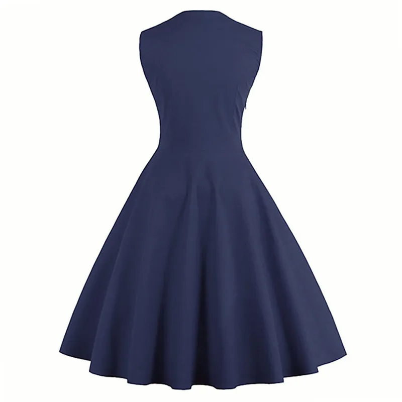

S-3XL Women Robe Retro Vintage Dress 50s 60s Rockabilly Dot Swing Pin Up Summer Party Dresses Elegant Tunic Vestidos Casual