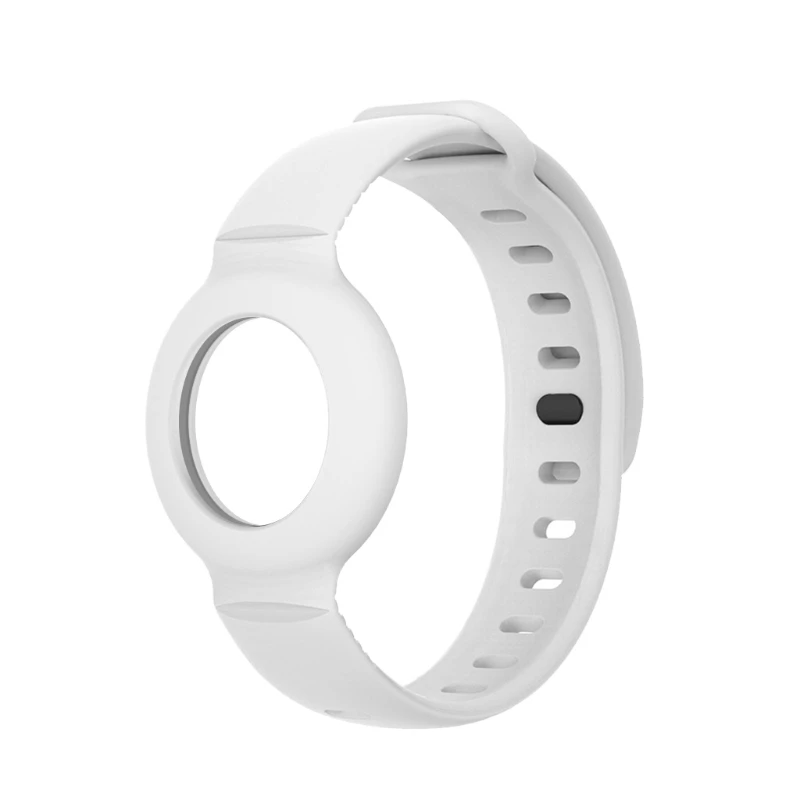 Anti-lost Bracelet for AirTag, Soft Silicone Wristband Watch Band Waterproof Protective Case Cover Holder Adjustable