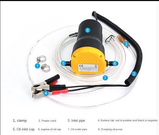 Car Engine Oil Pump 24V 12V Electric Diesel Fluid Sump Extractor Scavenge Fuel Transfer Suction Boat Motorbike | Обустройство дома