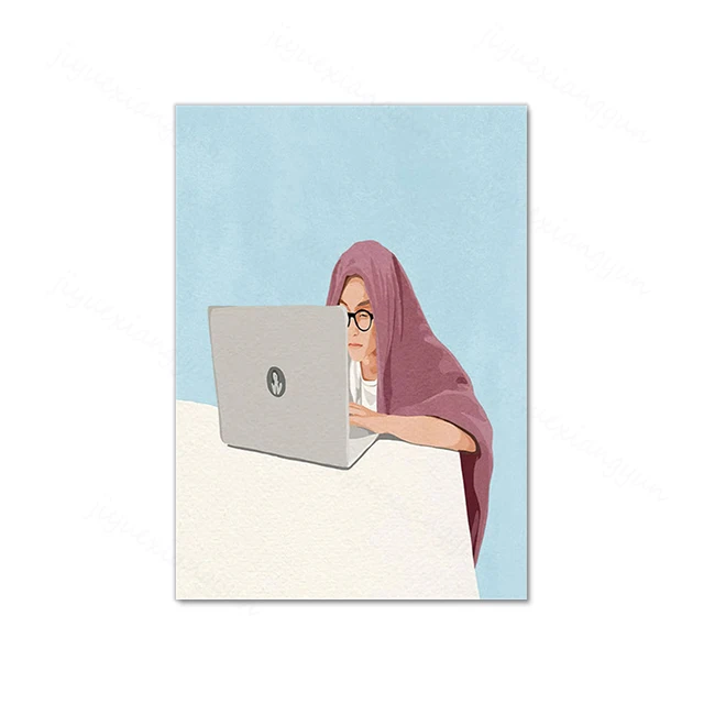 

Абстрактный постер jiyuexiangyun, современный, холст