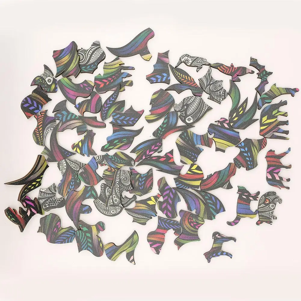 

Montessori Puzzle Animal Jigsaw Mysterious Gift Adults Interactive Games Kids Educational Toy Fabulous A0M8