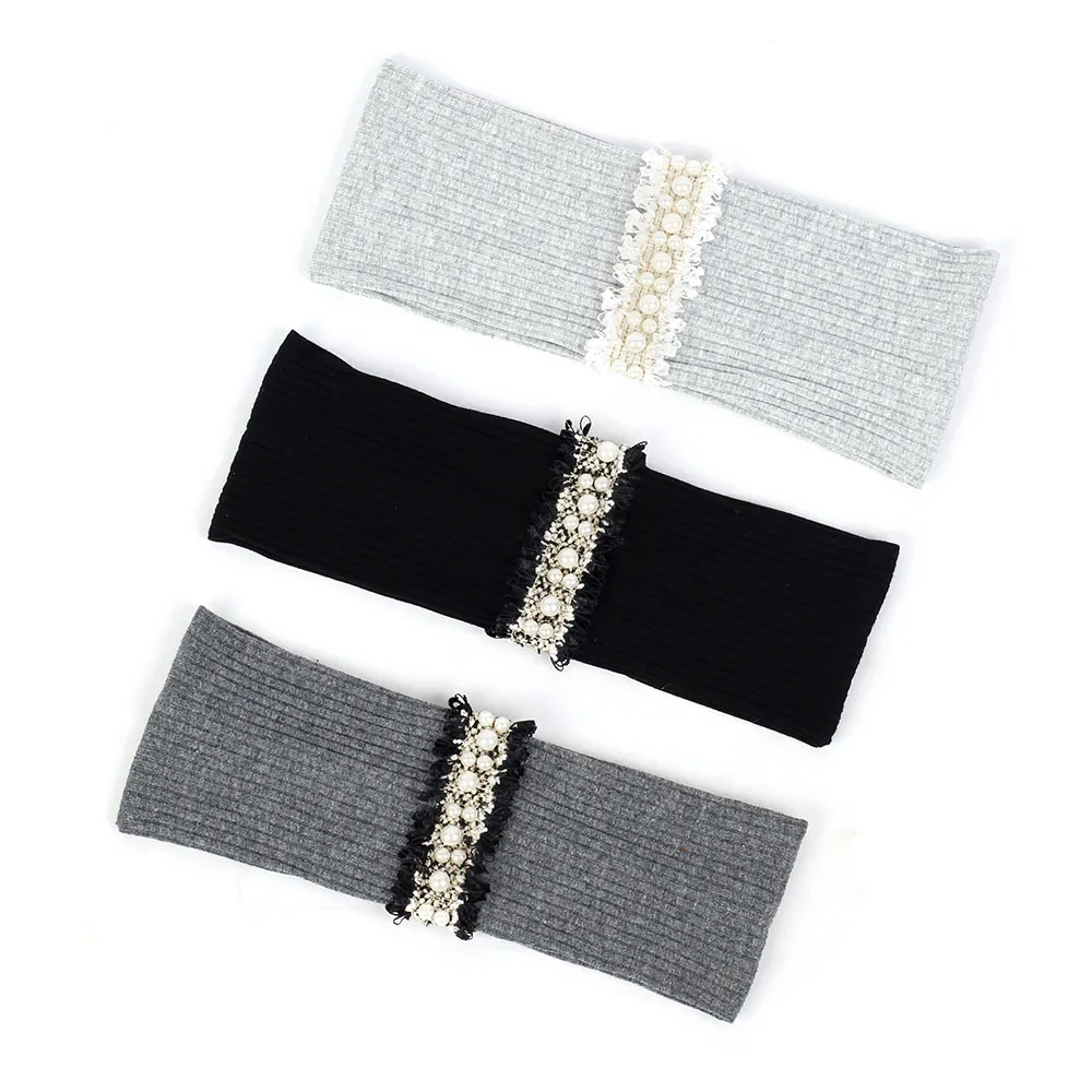 Женская эластичная резиновая повязка на голову для йоги изящные жемчужные