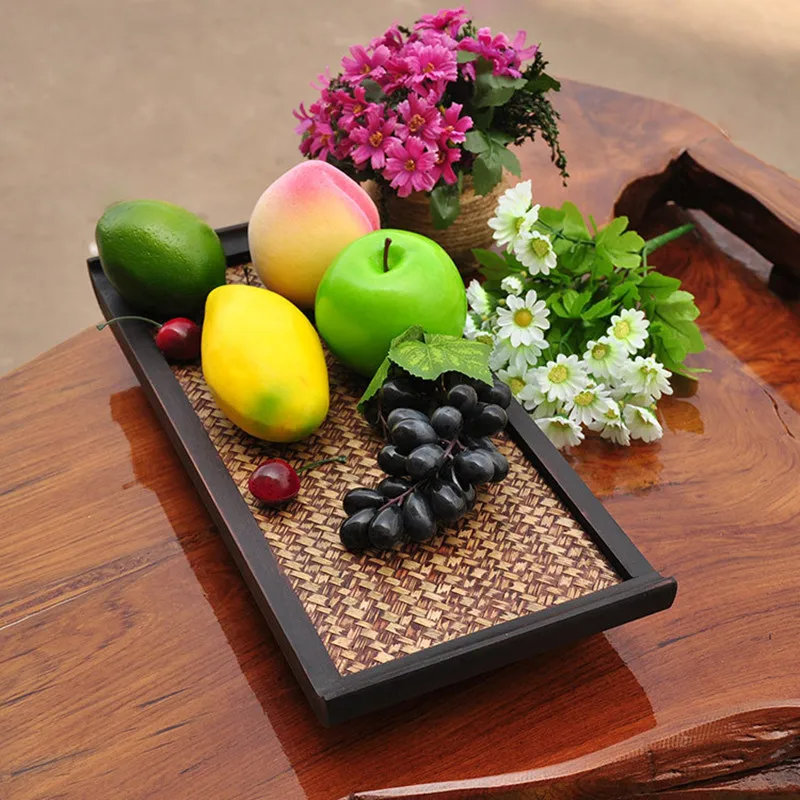 Новый год 1 шт. деревянные фруктовые спа чайные подносы украшение для дома