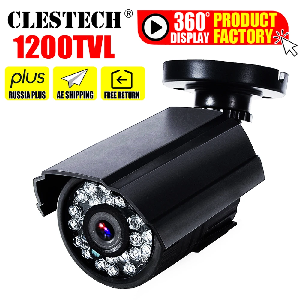 Мини HD Cctv камера 1200TVL in/Открытый водонепроницаемый IP66 ИК ночного видения CMOS