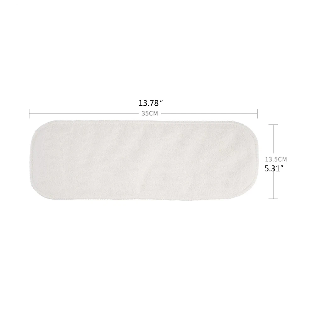 

10pcs 3 Layers Microfiber Cloth Diaper Inserts Reusable Super Absorbent Soft Breathable Liner Nappy for Baby Diapers