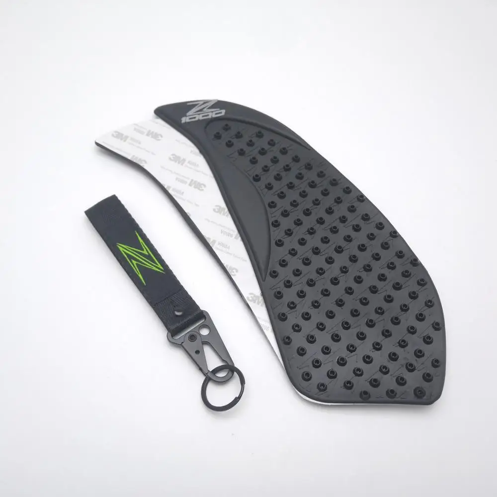 

Front Brake Reservoir Socks + Center Tank Pad + Side Gas Knee Grip Traction Pads + Key Chain For Kawasaki Z1000 2010-2013