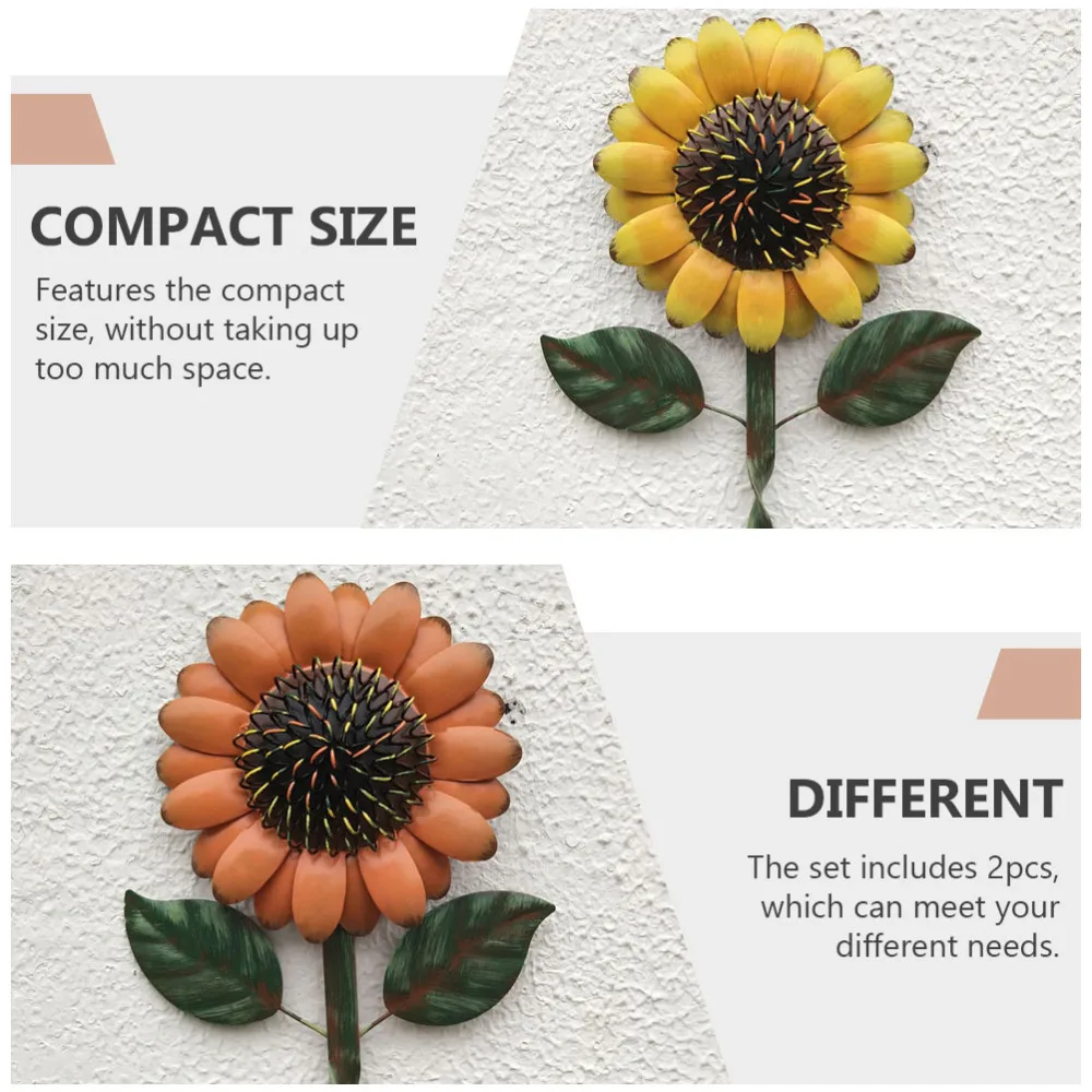 

2pcs Creative Wall-mounted Storage Hangers Wall Storage Sunflower Hangers