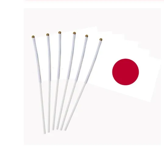 Бесплатная доставка японские ручные флаги развевающийся флаг 14*21 см с веселыми