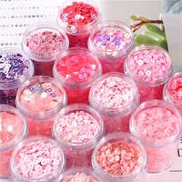 popularity pink sequins for craft 1 box 4mm flat round sequins glitter paillettes for jewelry phone nail art sewing material