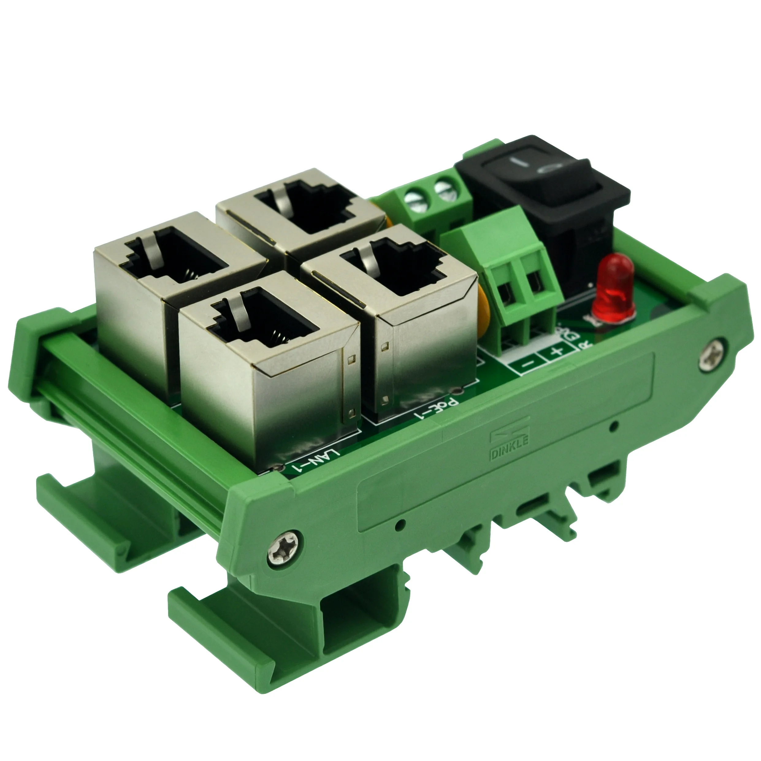 CZH LABS DIN рейка крепление 2 Порты пассивный RJ45 PoE Мощность впрыска доска Over Ethernet