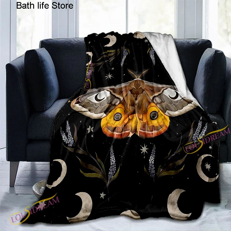 Простое Психоделическое одеяло с бабочкой Таро покрывало на диван фланелевое со