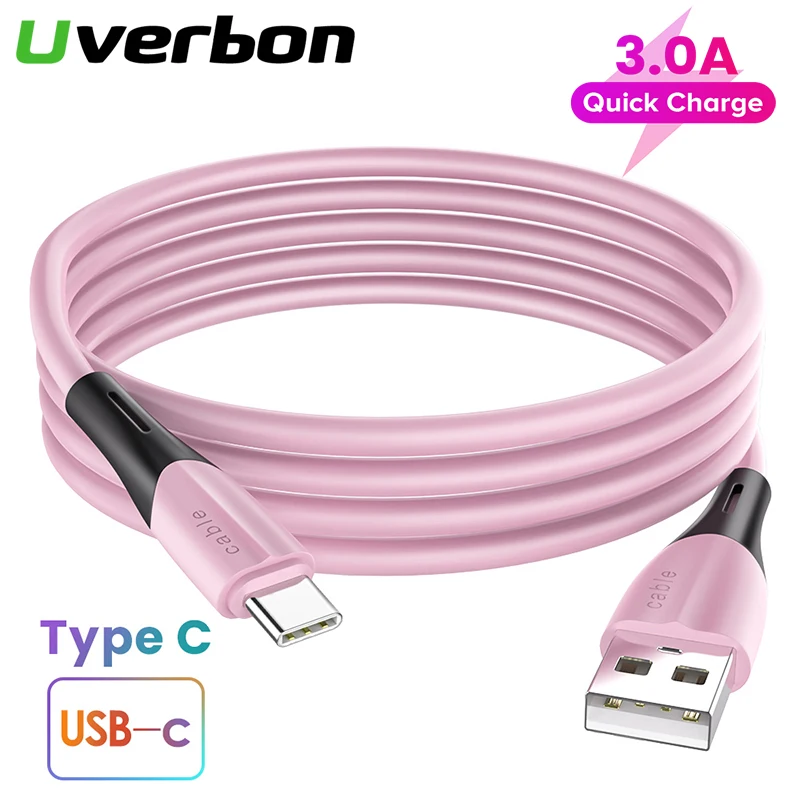

Liquid Silicone 3A Type C Phone Charging Cable Micro USB Fast Charging Data Cord For Samsung Huawei P30 P40 Xiaomi Redmi